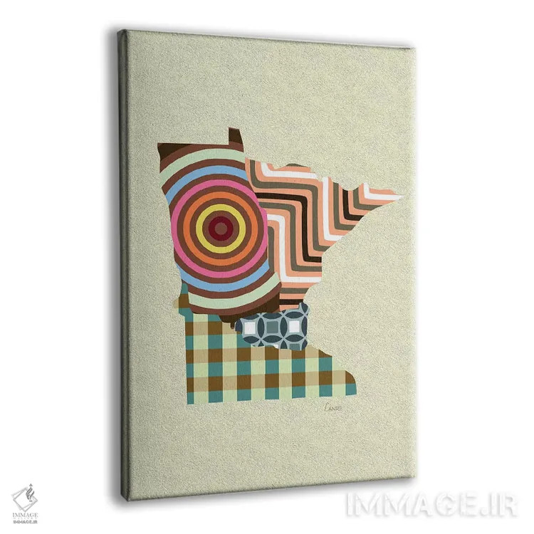 تابلو دکوراتیو "ایالت مینه سوتا" اثر لانره استودیو - نمای پرسپکتیو محصول