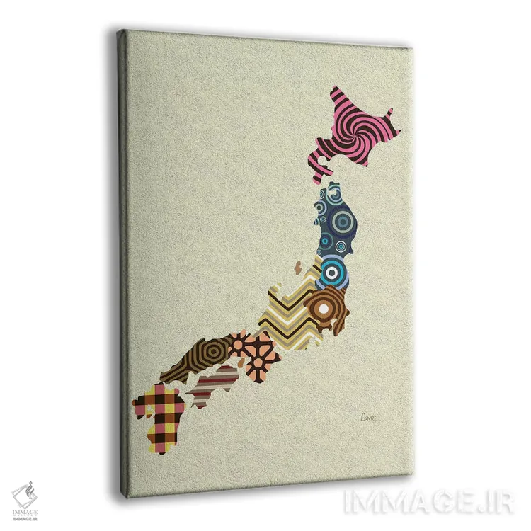 تابلو دکوراتیو "ژاپن" اثر لانره استودیو - نمای پرسپکتیو محصول