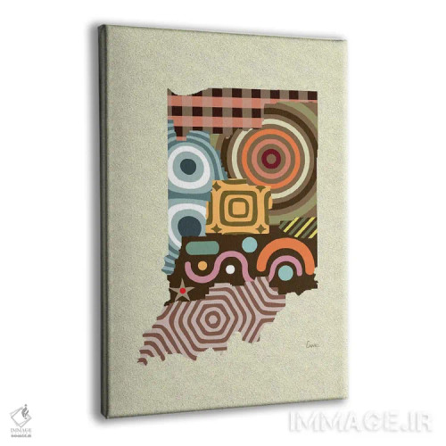 تابلو دکوراتیو "ایالت ایندیانا" اثر لانره استودیو - نمای پرسپکتیو محصول