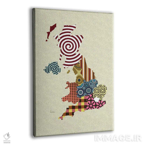 تابلو دکوراتیو "بریتانیا" اثر لانره استودیو - نمای پرسپکتیو محصول