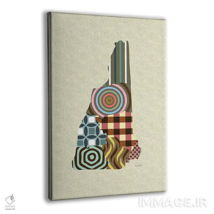 تابلو دکوراتیو "ایالت نیوهمشایر" اثر لانره استودیو - نمای پرسپکتیو محصول