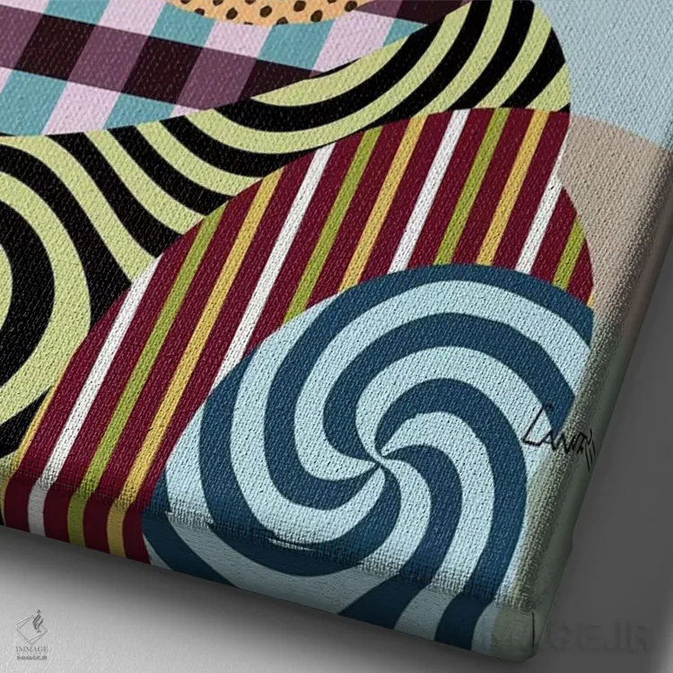 تابلو دکوراتیو "بیدلینگتون تریر" اثر لانره استودیو - نمای نزدیک بافت بوم