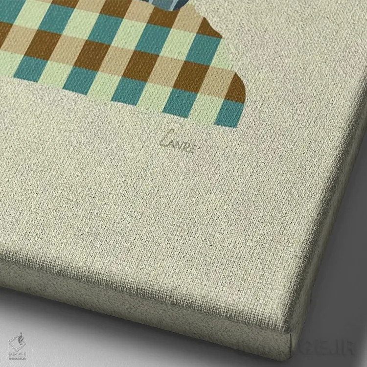 تابلو دکوراتیو "ایالت مینه سوتا" اثر لانره استودیو - نمای نزدیک بافت بوم