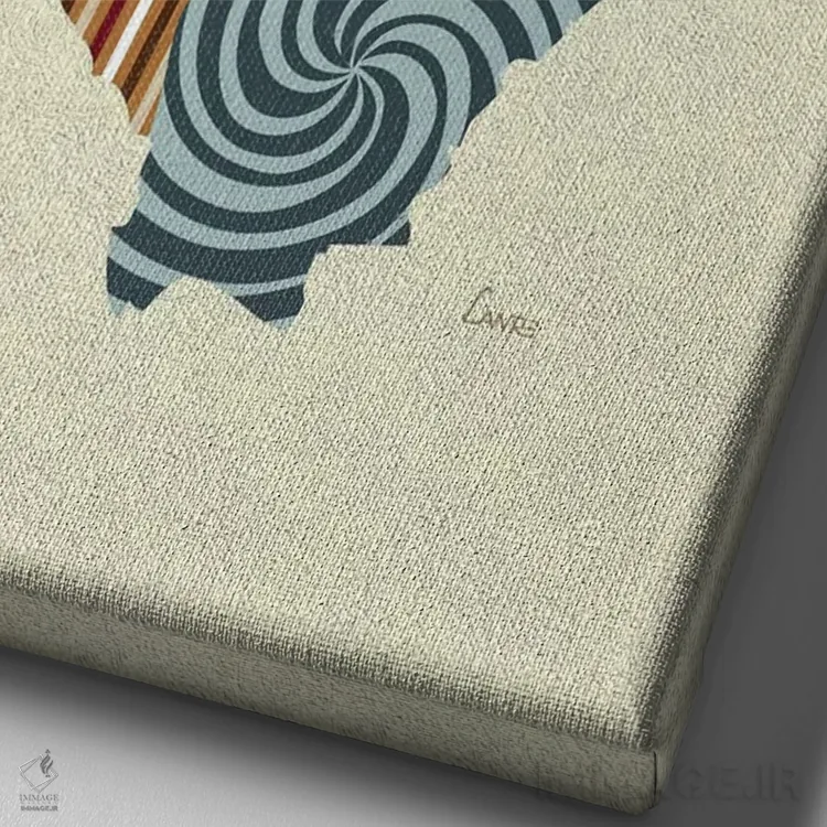 تابلو دکوراتیو "ایالت ایلینوی" اثر لانره استودیو - نمای نزدیک بافت بوم