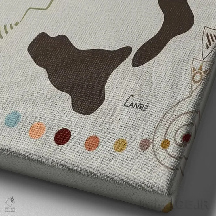 تابلو دکوراتیو "ایتالیا به سبک هنری" اثر لانره استودیو - نمای نزدیک بافت بوم