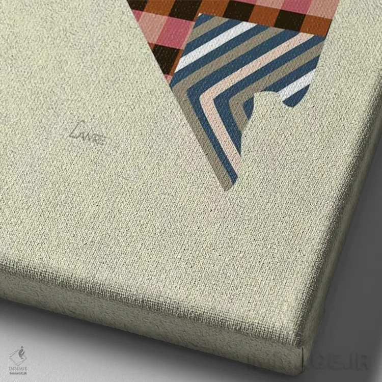 تابلو دکوراتیو "ایالت نوادا" اثر لانره استودیو - نمای نزدیک بافت بوم