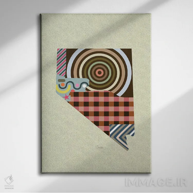 تابلو دکوراتیو "ایالت نوادا" اثر لانره استودیو - نمای روبهرو روی دیوار