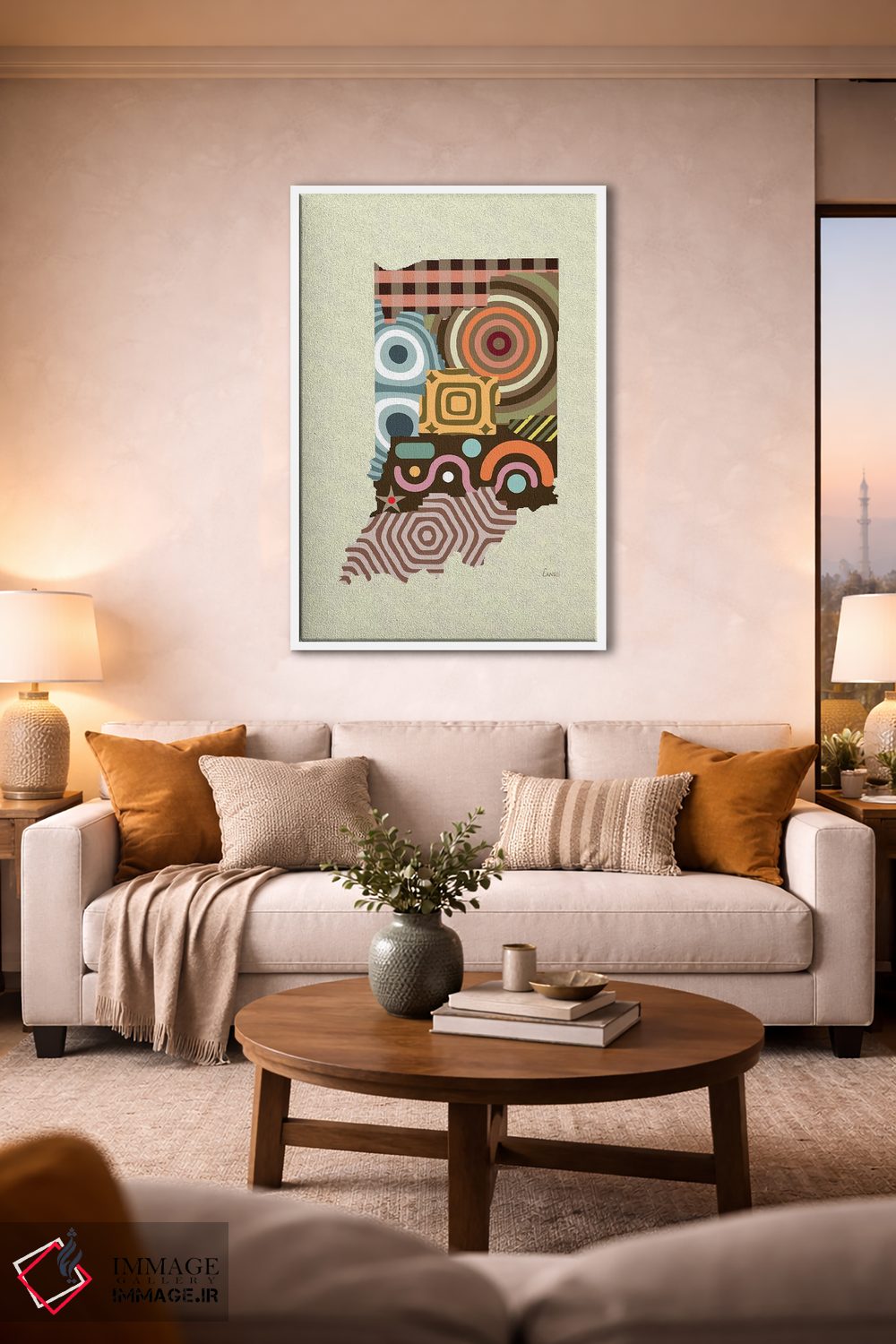 تابلو دکوراتیو "ایالت ایندیانا" اثر لانره استودیو - D1W