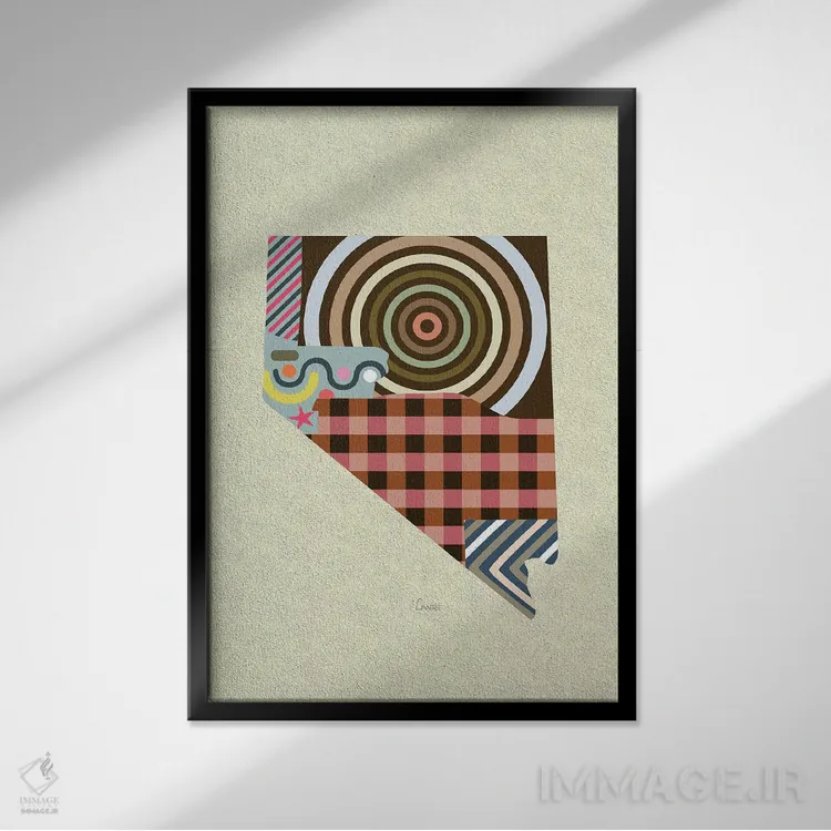 تابلو دکوراتیو "ایالت نوادا" اثر لانره استودیو - نمای قابدار مشکی