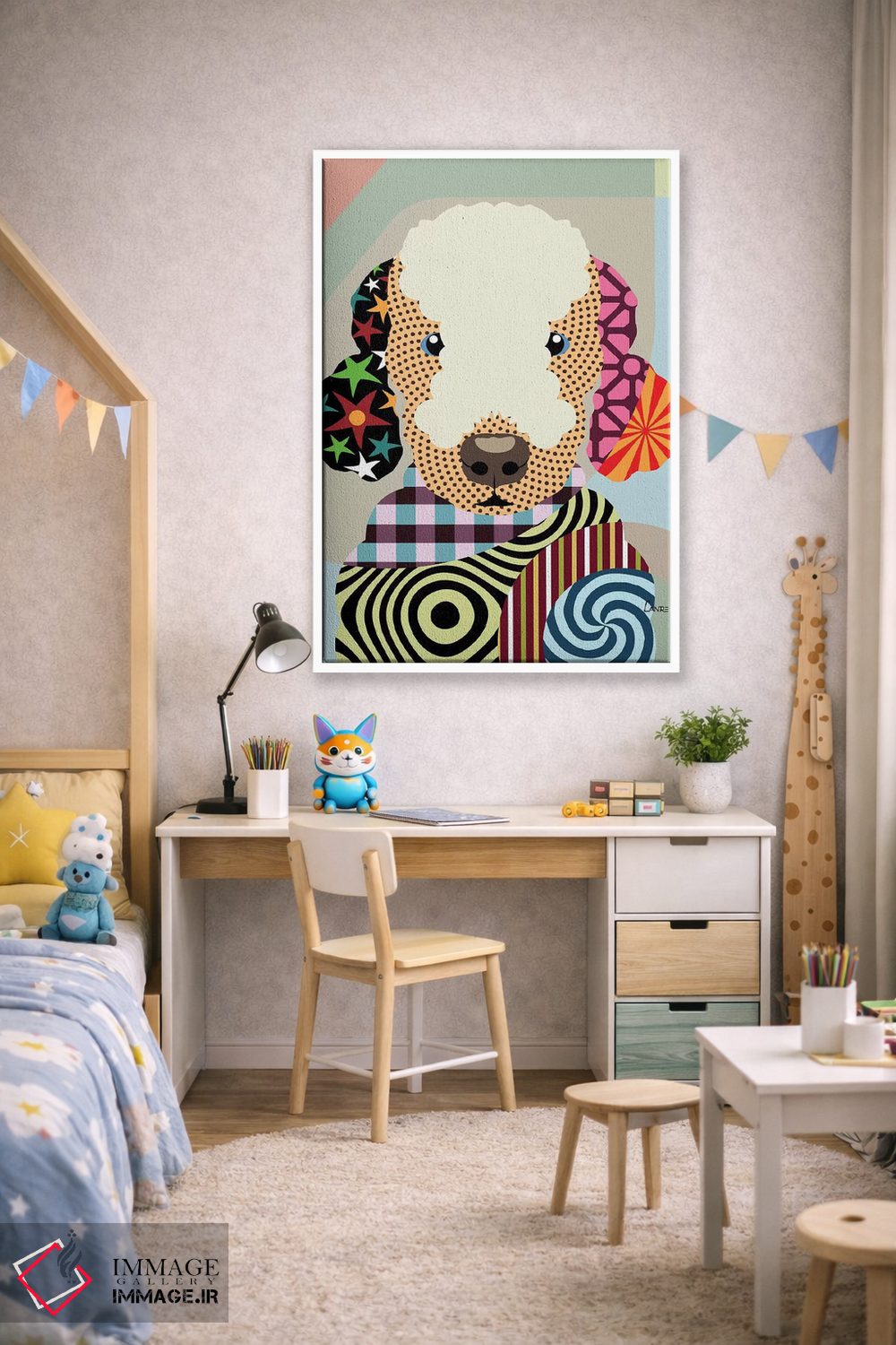 تابلو دکوراتیو "بیدلینگتون تریر" اثر لانره استودیو - D1W