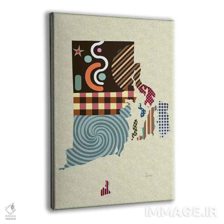 تابلو دکوراتیو "ایالت رود آیلند" اثر لانره استودیو - نمای پرسپکتیو محصول