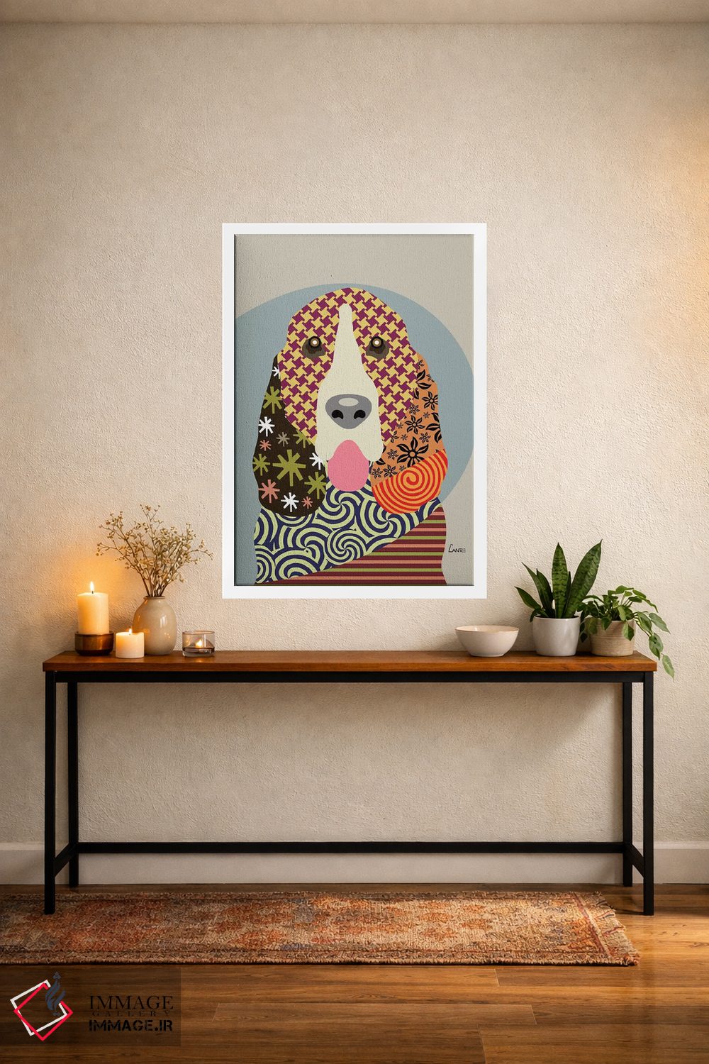تابلو دکوراتیو "سگ باسه هاند" اثر لانره استودیو - D3W