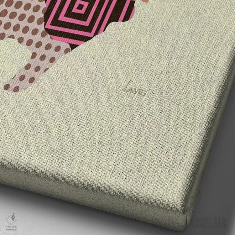 تابلو دکوراتیو "ایالت نیوجرسی" اثر لانره استودیو - نمای نزدیک بافت بوم