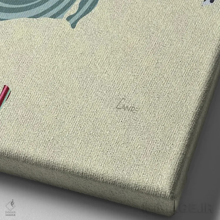 تابلو دکوراتیو "ایالت رود آیلند" اثر لانره استودیو - نمای نزدیک بافت بوم