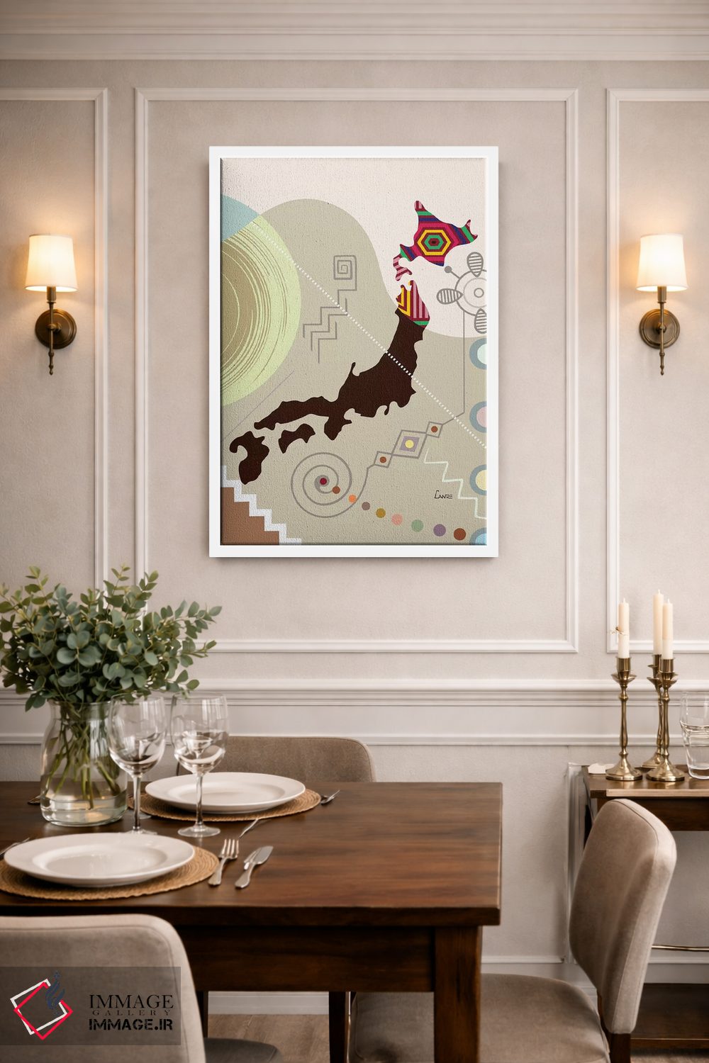 تابلو دکوراتیو "ژاپن به سبک هنری" اثر لانره استودیو - D1W