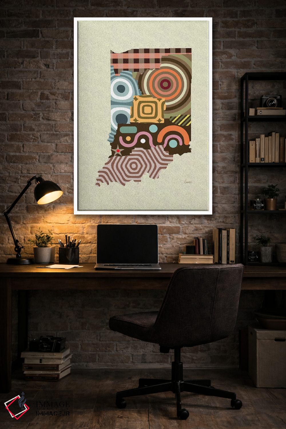 تابلو دکوراتیو "ایالت ایندیانا" اثر لانره استودیو - D4W