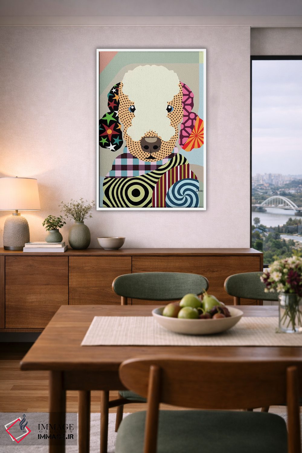 تابلو دکوراتیو "بیدلینگتون تریر" اثر لانره استودیو - D6W