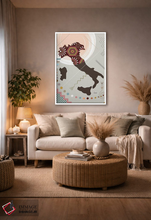 تابلو دکوراتیو "ایتالیا به سبک هنری" اثر لانره استودیو - D3W