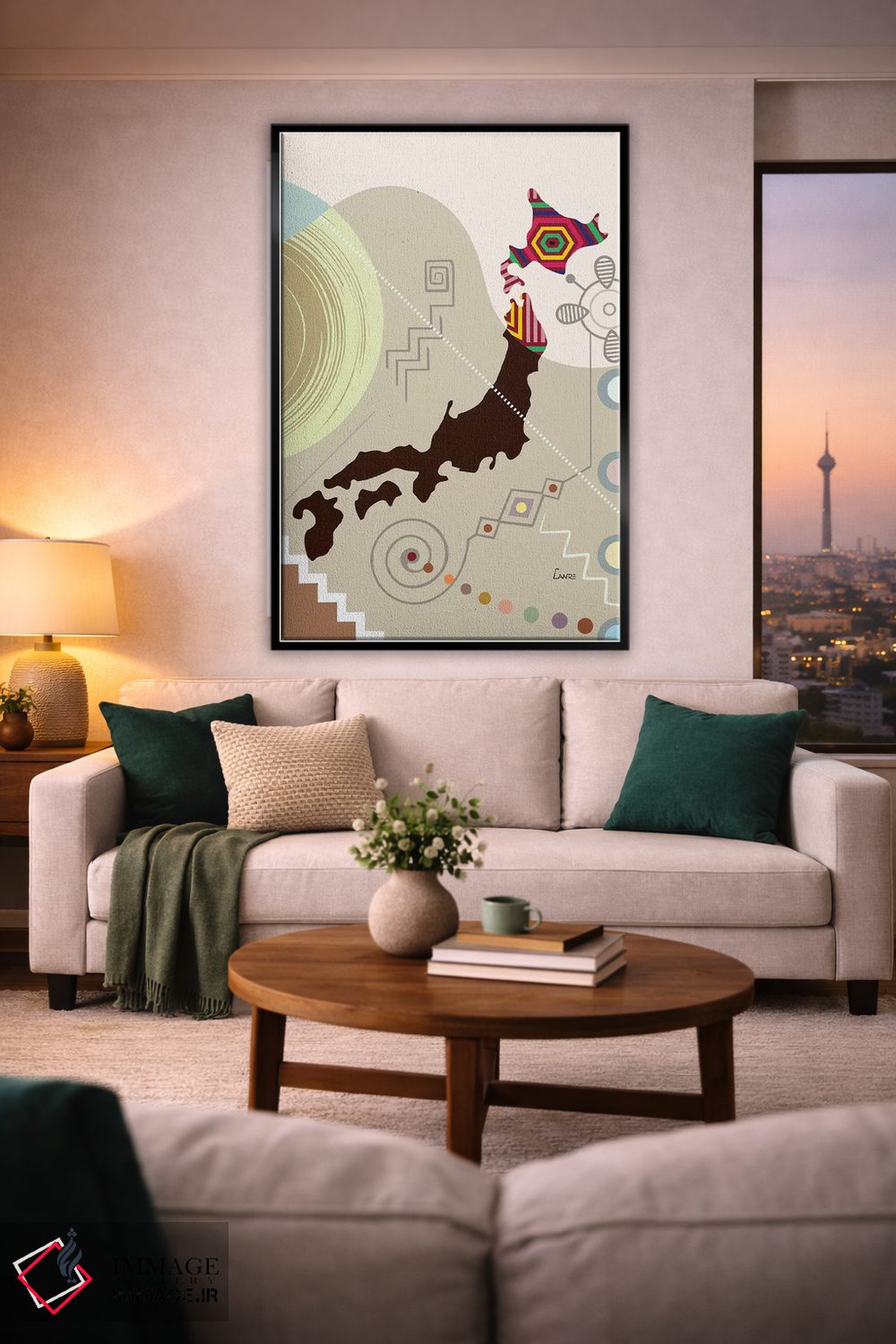 تابلو دکوراتیو "ژاپن به سبک هنری" اثر لانره استودیو - D2B