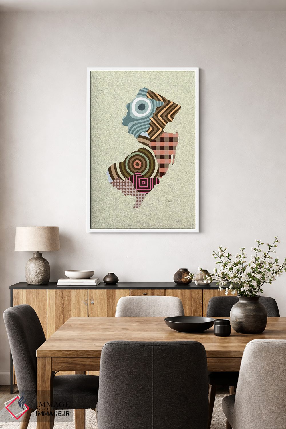 تابلو دکوراتیو "ایالت نیوجرسی" اثر لانره استودیو - D4W