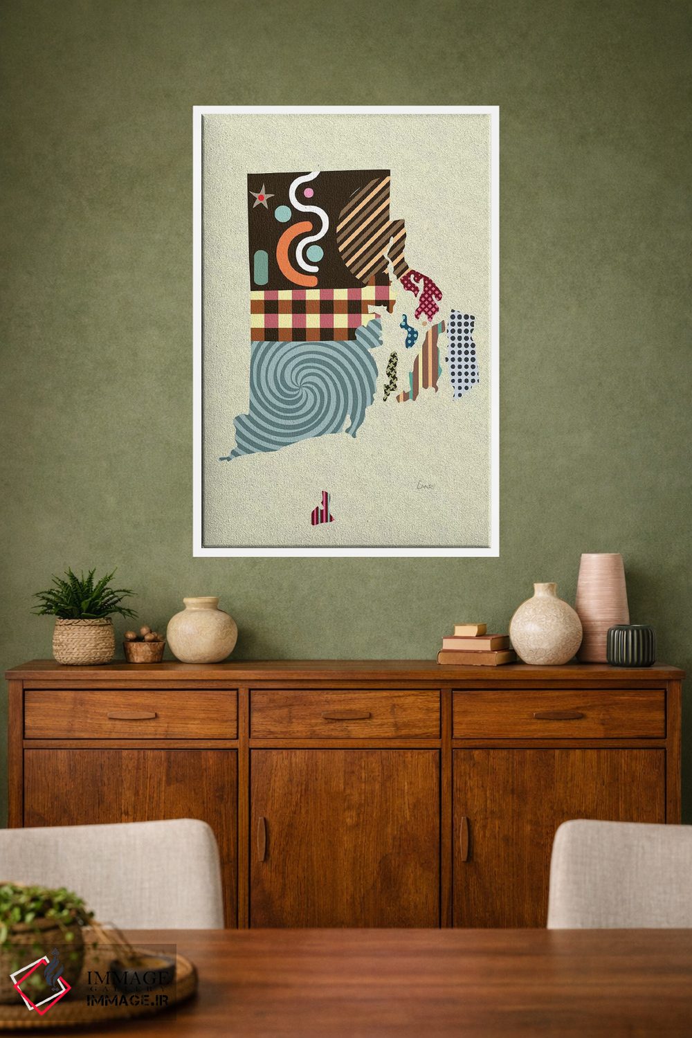 تابلو دکوراتیو "ایالت رود آیلند" اثر لانره استودیو - D1W