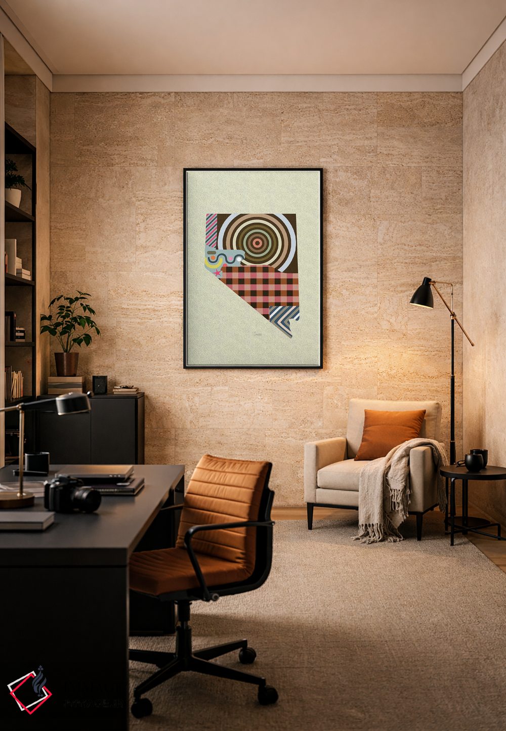 تابلو دکوراتیو "ایالت نوادا" اثر لانره استودیو - D6B