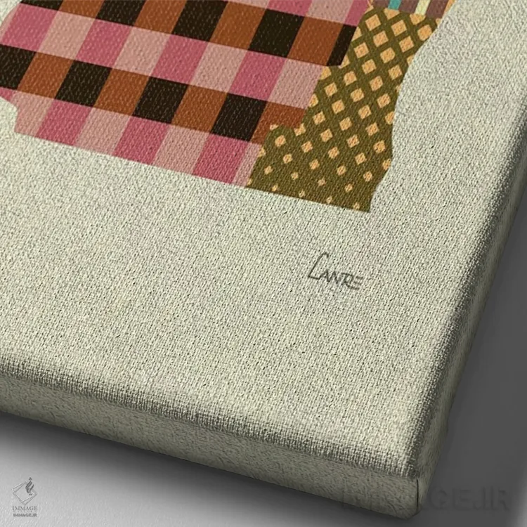 تابلو دکوراتیو "ایالت ویسکانسین" اثر لانره استودیو - نمای نزدیک بافت بوم