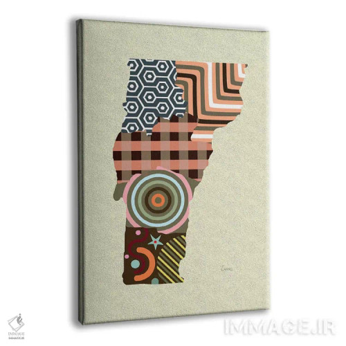 تابلو دکوراتیو "ایالت ورمونت" اثر لانره استودیو - نمای پرسپکتیو محصول