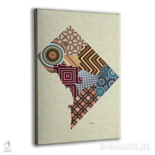 تابلو دکوراتیو "واشنگتن دی سی" اثر لانره استودیو - نمای پرسپکتیو محصول