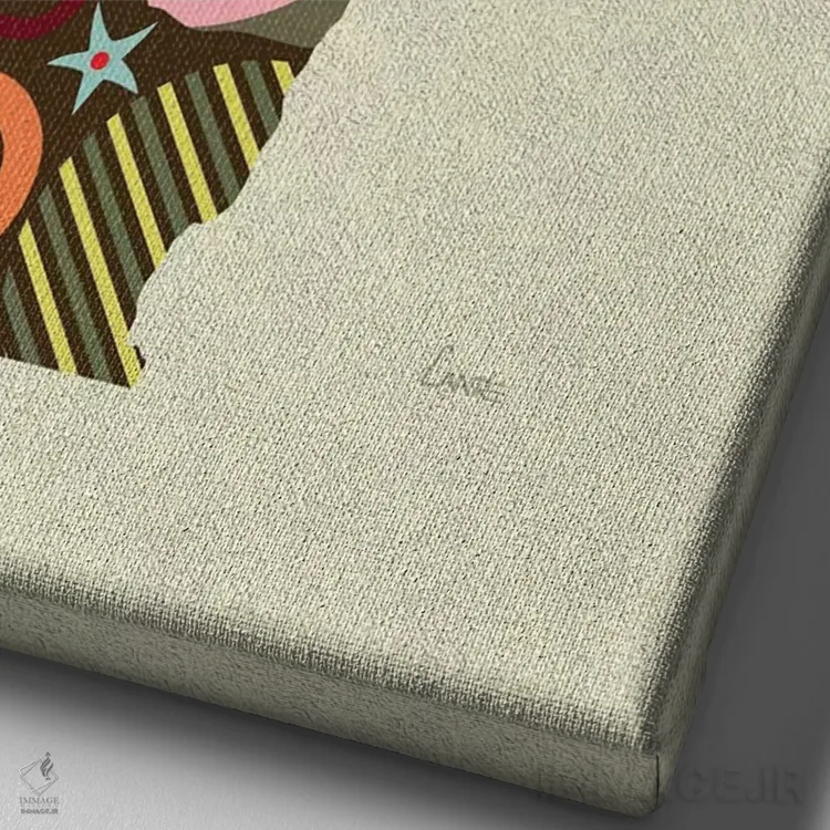 تابلو دکوراتیو "ایالت ورمونت" اثر لانره استودیو - نمای نزدیک بافت بوم