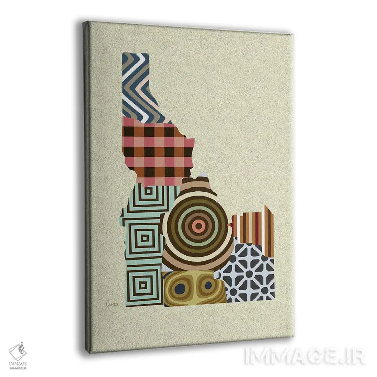 تابلو دکوراتیو "ایالت آیداهو" اثر لانره استودیو - نمای پرسپکتیو محصول