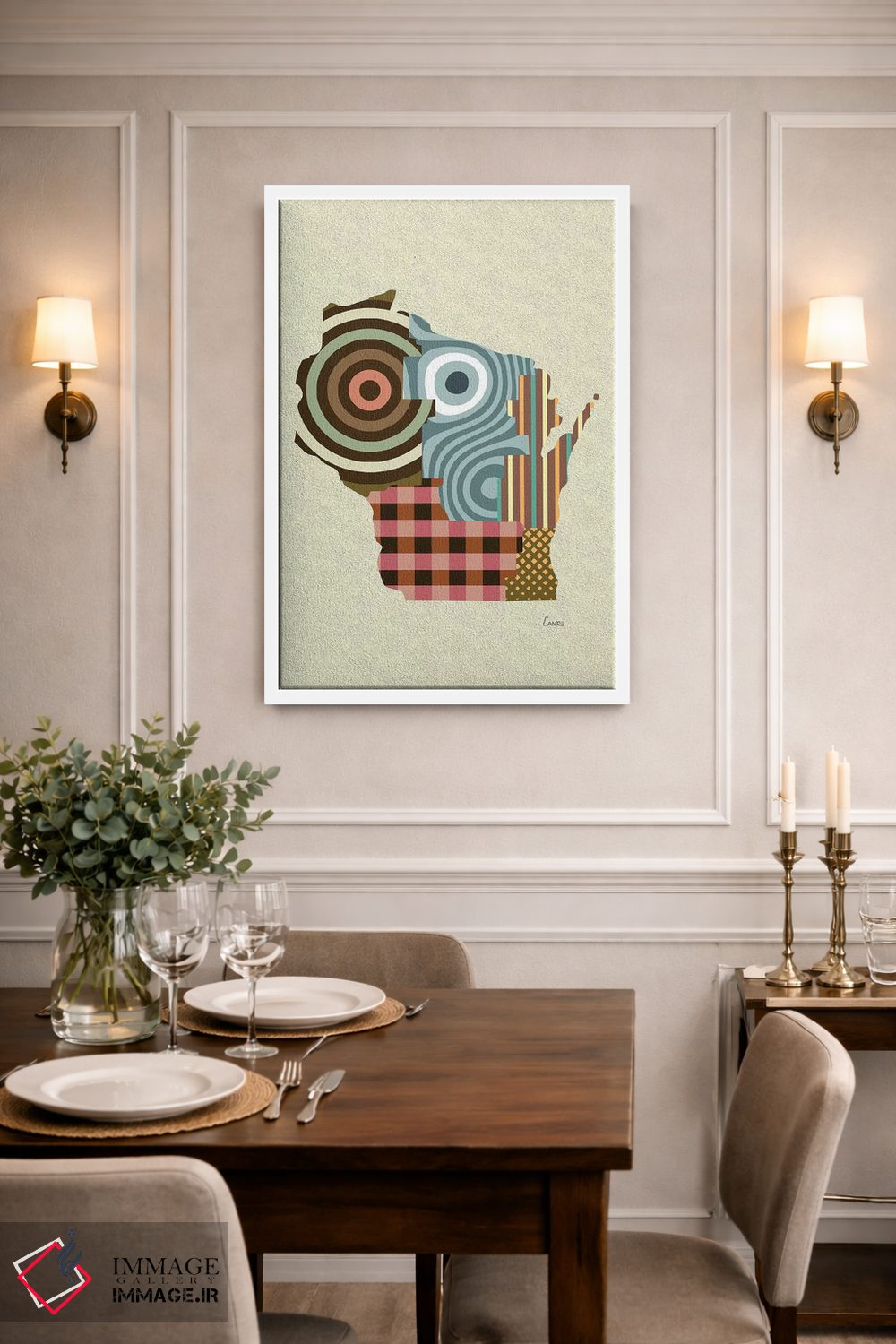 تابلو دکوراتیو "ایالت ویسکانسین" اثر لانره استودیو - D1W