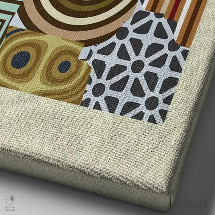 تابلو دکوراتیو "ایالت آیداهو" اثر لانره استودیو - نمای نزدیک بافت بوم