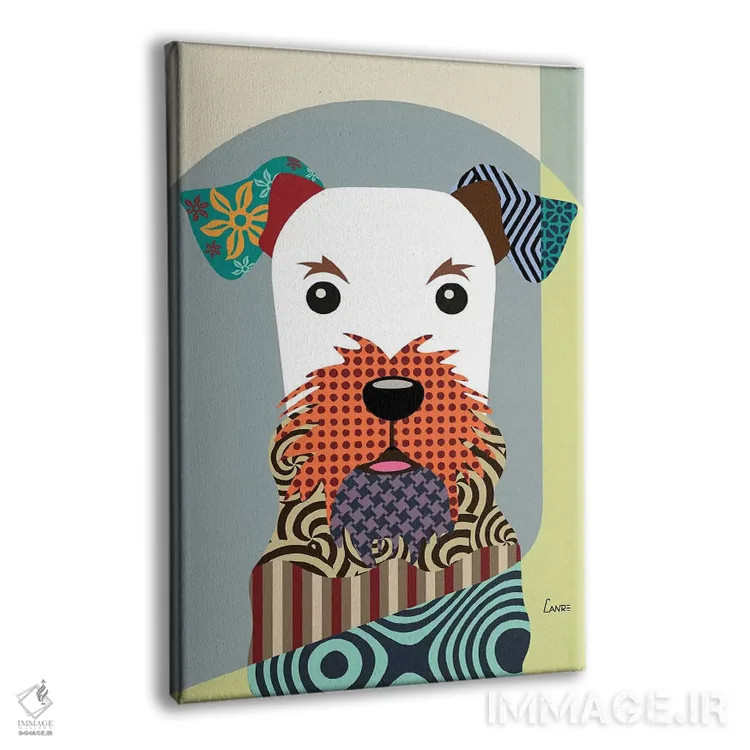 تابلو دکوراتیو "ایردیل تریر" اثر لانره استودیو - نمای پرسپکتیو محصول