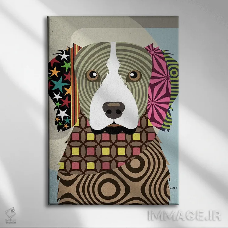 تابلو دکوراتیو "بریتانی اسپانیل ها" اثر لانره استودیو - نمای روبهرو روی دیوار