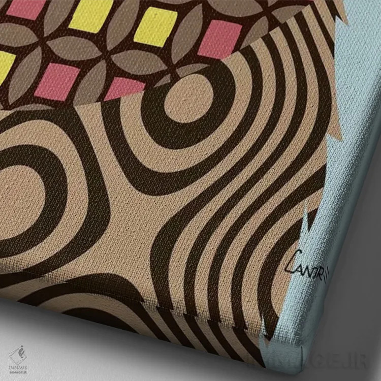 تابلو دکوراتیو "بریتانی اسپانیل ها" اثر لانره استودیو - نمای نزدیک بافت بوم