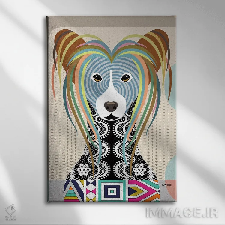 تابلو دکوراتیو "چاینیز کرستد" اثر لانره استودیو - نمای روبهرو روی دیوار