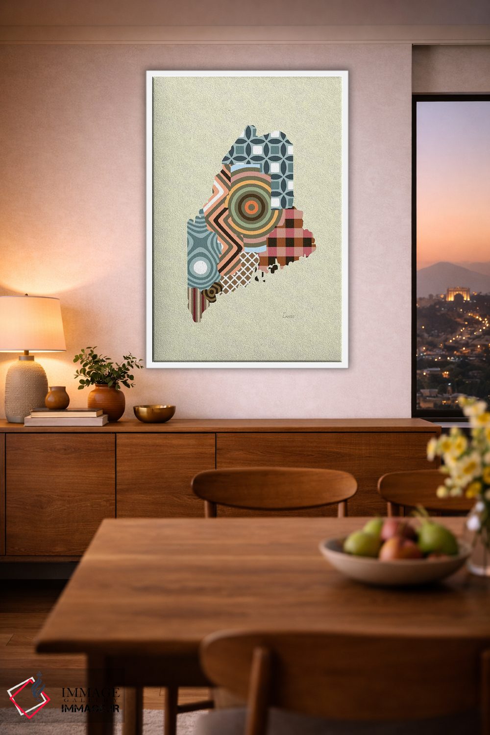 تابلو دکوراتیو "ایالت مین" اثر لانره استودیو - D1W