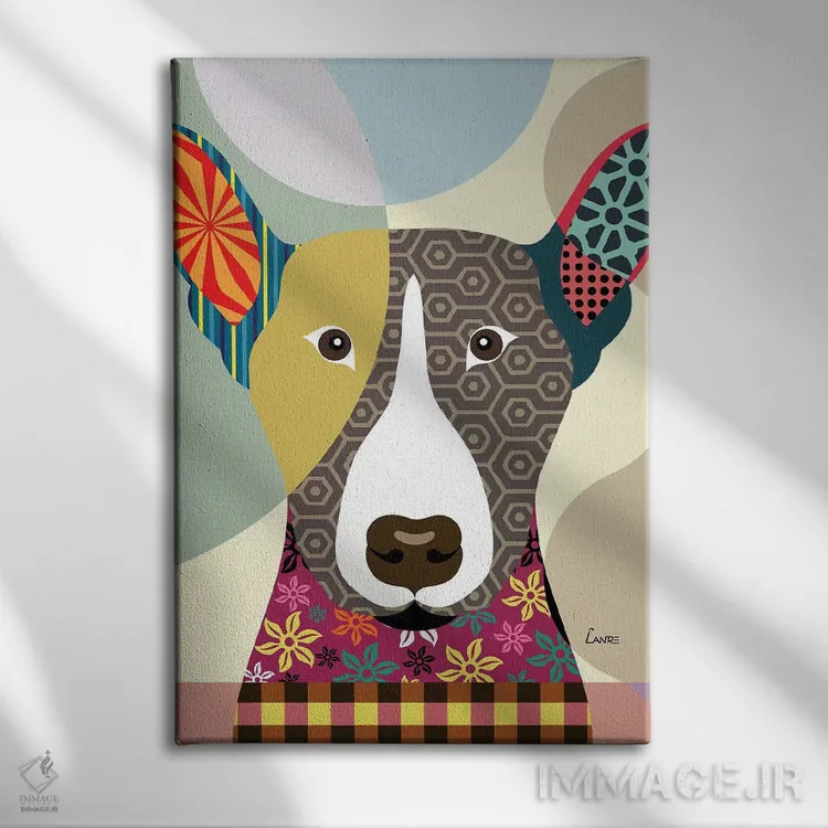 تابلو دکوراتیو "بول تریر" اثر لانره استودیو - نمای روبهرو روی دیوار