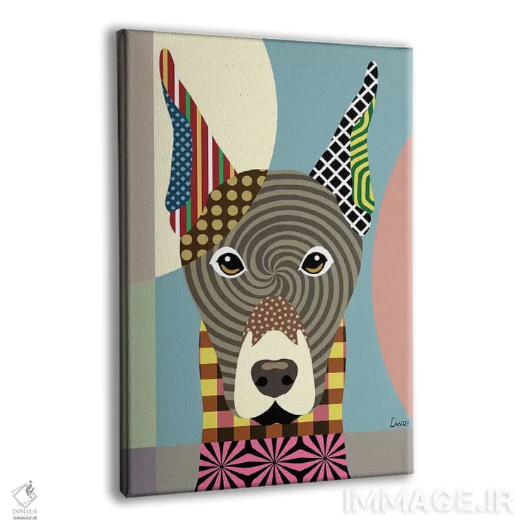 تابلو دکوراتیو "دوبرمن پینشر" اثر لانره استودیو - نمای پرسپکتیو محصول