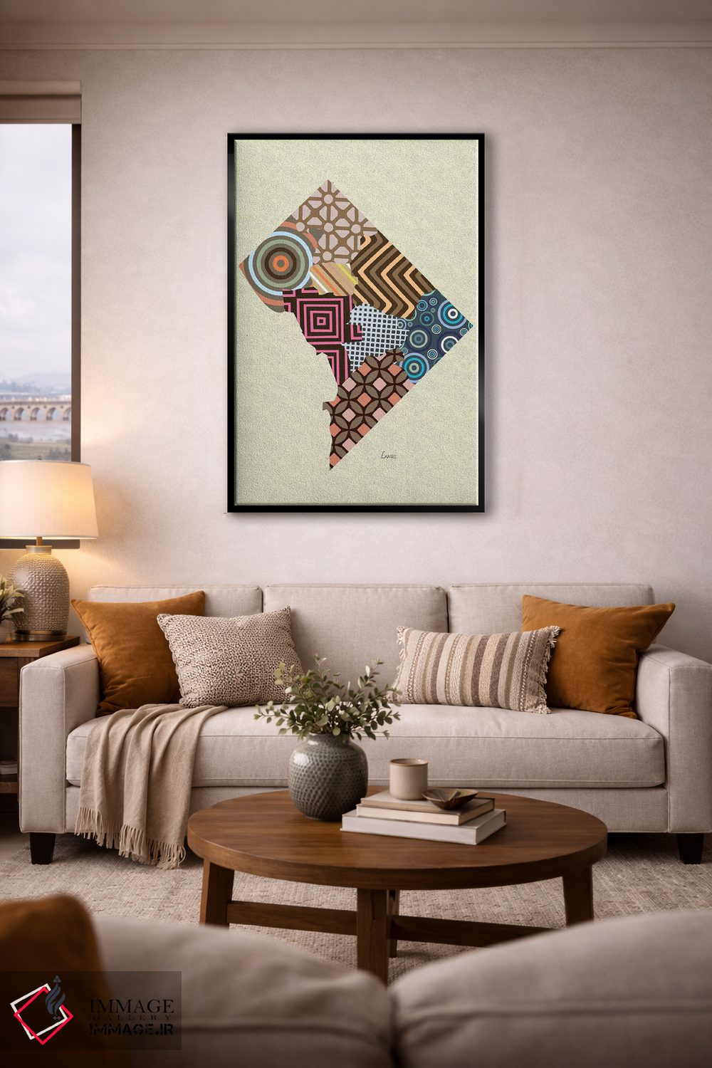 تابلو دکوراتیو "واشنگتن دی سی" اثر لانره استودیو - D5B