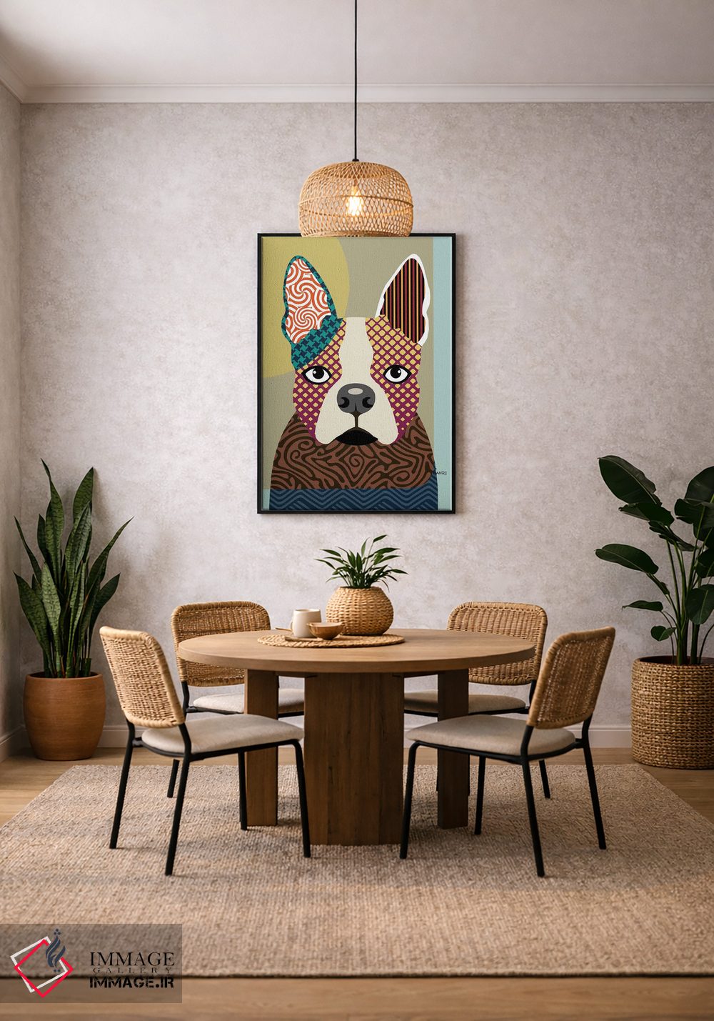 تابلو دکوراتیو "بوستون تریر" اثر لانره استودیو - D3B