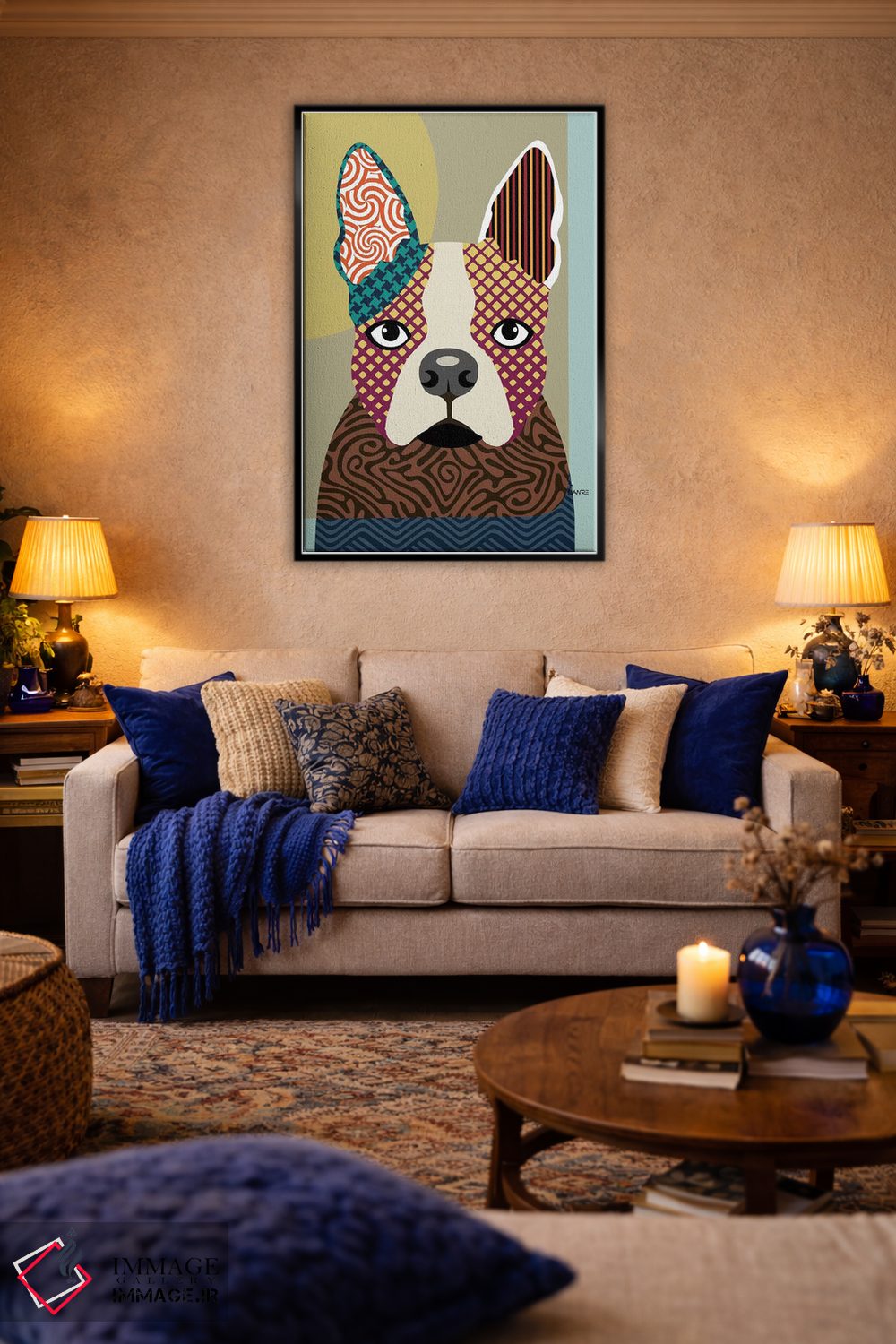 تابلو دکوراتیو "بوستون تریر" اثر لانره استودیو - D4B