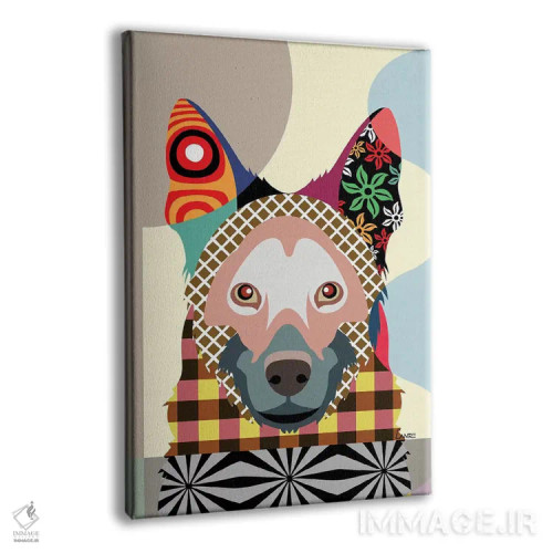 تابلو دکوراتیو "شپرد آلمانی" اثر لانره استودیو - نمای پرسپکتیو محصول