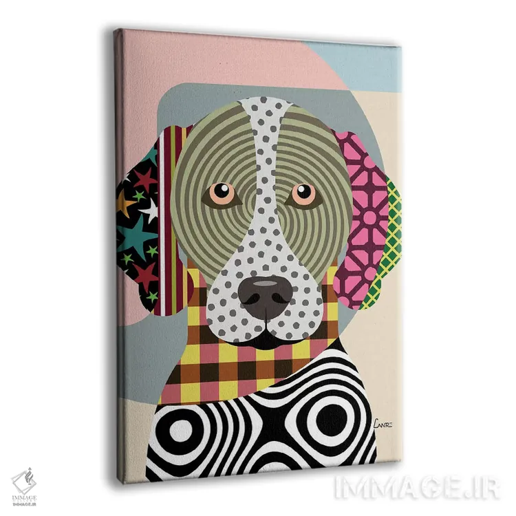 تابلو دکوراتیو "پوینتر کوتاه مو آلمانی" اثر لانره استودیو - نمای پرسپکتیو محصول