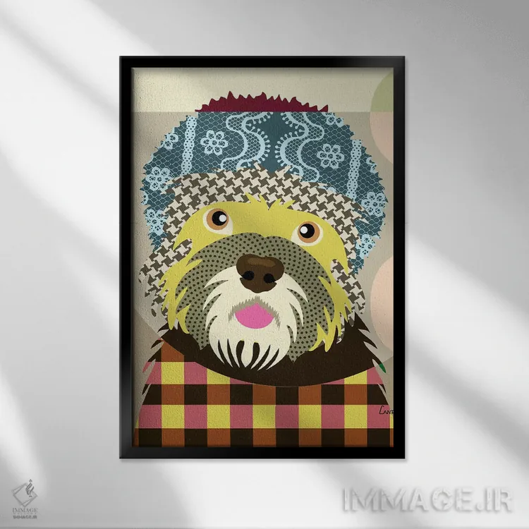 تابلو دکوراتیو "دندی باورموت تریر" اثر لانره استودیو - نمای قابدار مشکی