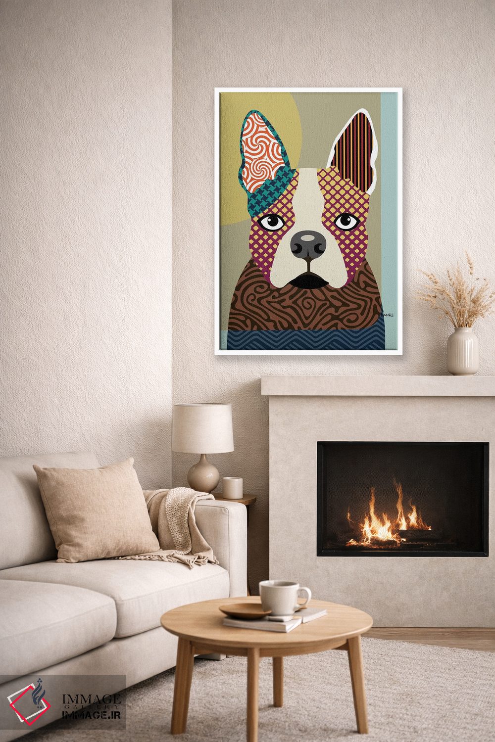 تابلو دکوراتیو "بوستون تریر" اثر لانره استودیو - D6W