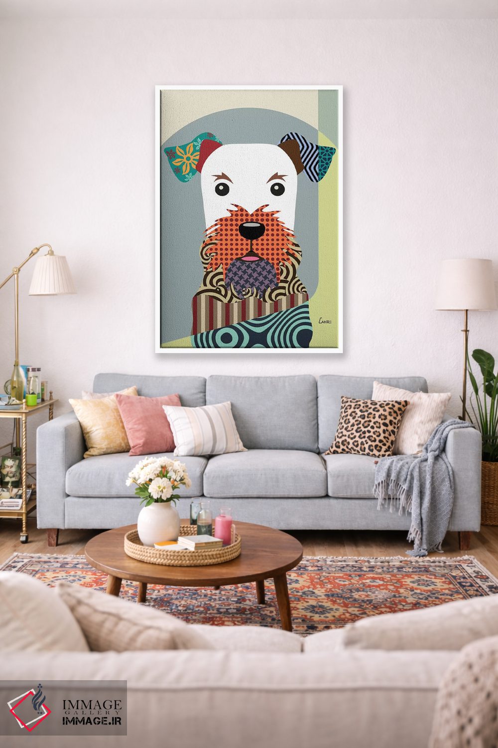 تابلو دکوراتیو "ایردیل تریر" اثر لانره استودیو - D1W