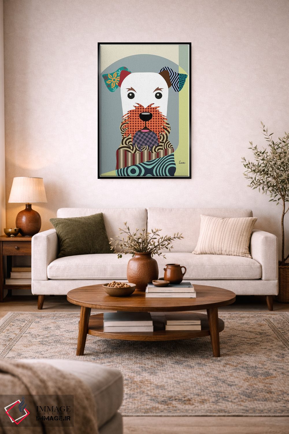 تابلو دکوراتیو "ایردیل تریر" اثر لانره استودیو - D3B