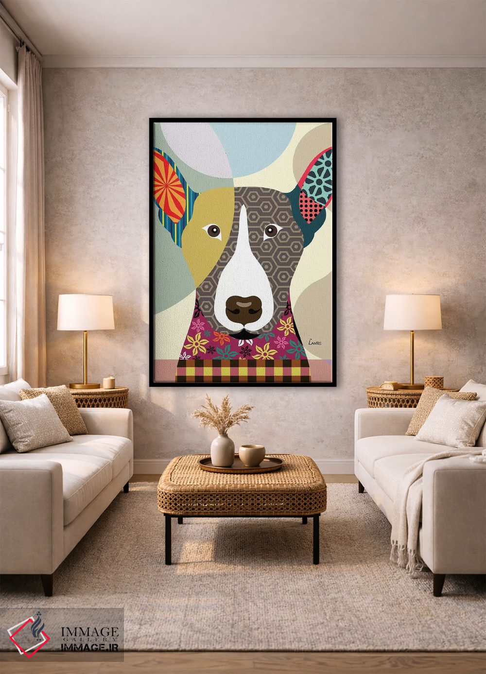 تابلو دکوراتیو "بول تریر" اثر لانره استودیو - D1B